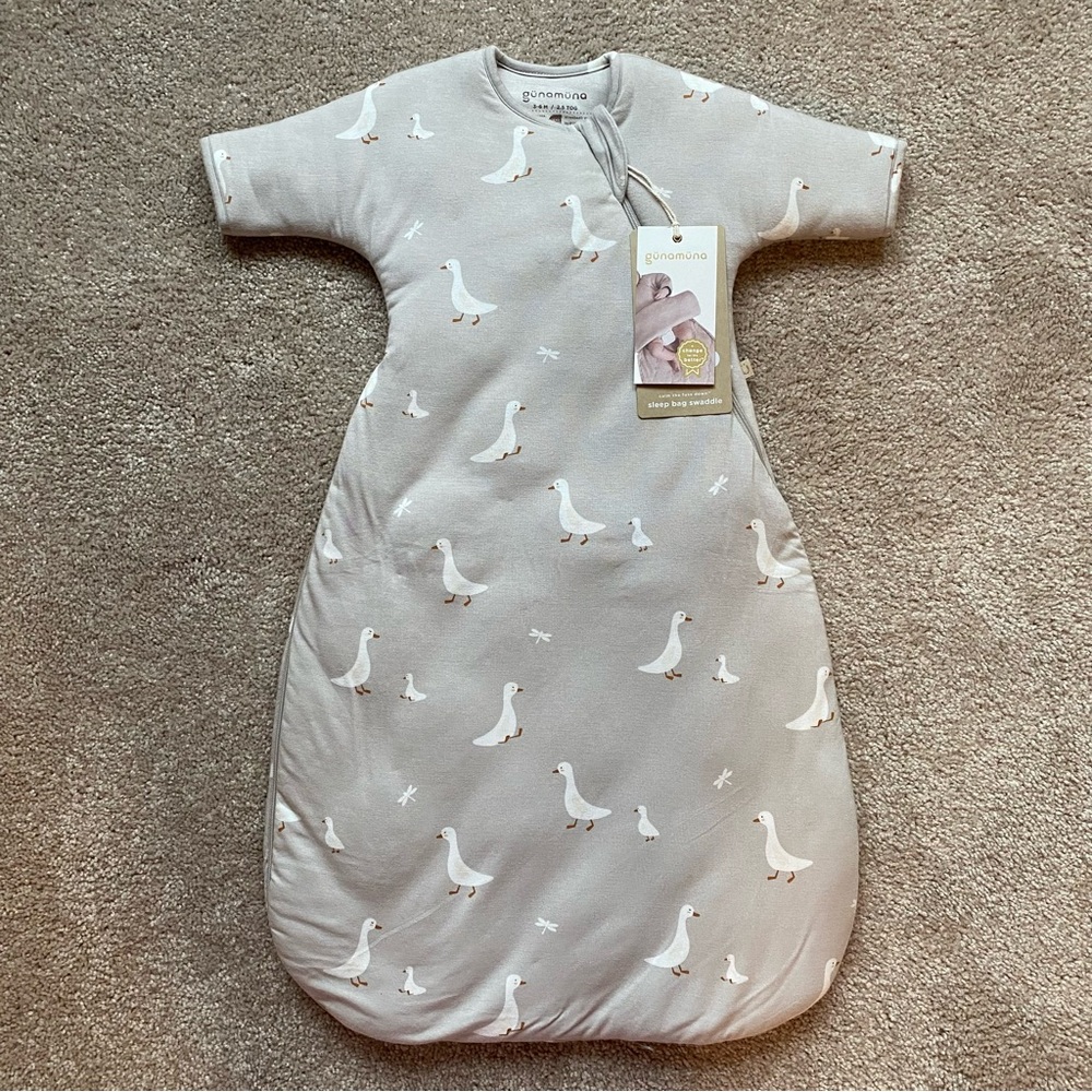 Gunamuna Goose Long Sleeve Transitional Swaddle Sleep Sack TOG 2.5